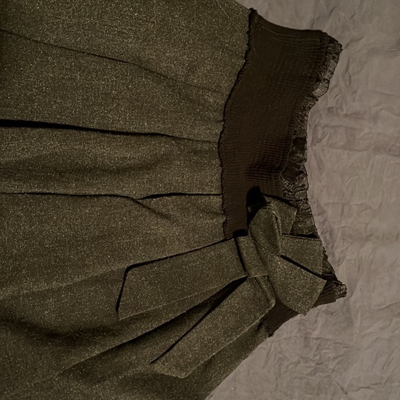 La Fee Maraboutee grey miniskirt with scalloped bottom, elastic waist size 40 - Picture 2 of 7